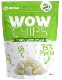 Чипсы протеиновые безуглеводные Geon wow protein chips 30 гр. прованские травы 