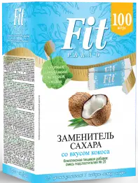 Заменитель сахара Fit Parad № 20 кокос 100 саше по 0,5 гр 